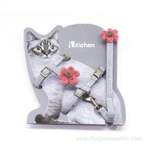 Handmade flower decorated fashion pet chest harness